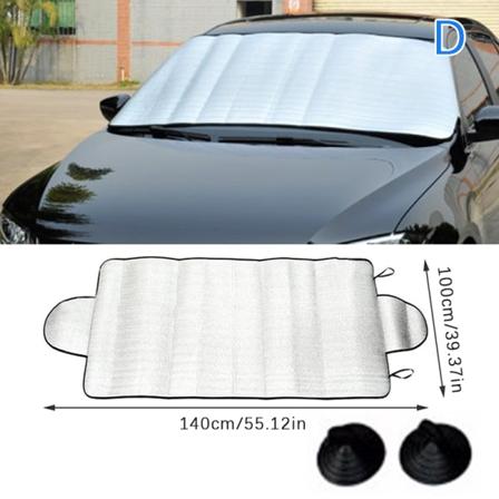Bilsolskærm UV-beskyttelse Shade Protector Windshield Visor Co Silver 140*100cm