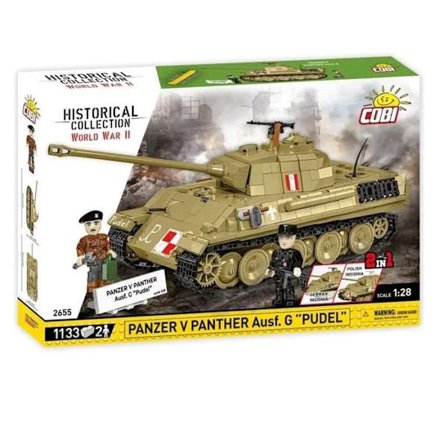 Byggesæt - COBI - Panzer V Panther Ausf. G 'Pudel' - 1133 elementer - 2 figurer - Brun