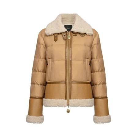 Pinko, Winter Jacket Bruin, Dames, Maat:M
