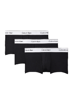 Calvin Klein LOW RISE TRUNK 3PK Icon Cotton Stretch Badkläder Herr Svart L