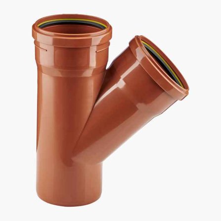 Markavlopp Grenrör Orange 45° Ø110 mm SN4 PP - Biltema