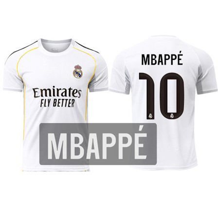 25-26 Real Madrid CF Hjemme NR.10 MBAPPE Fotball T-skjorte for Trening S-2XL