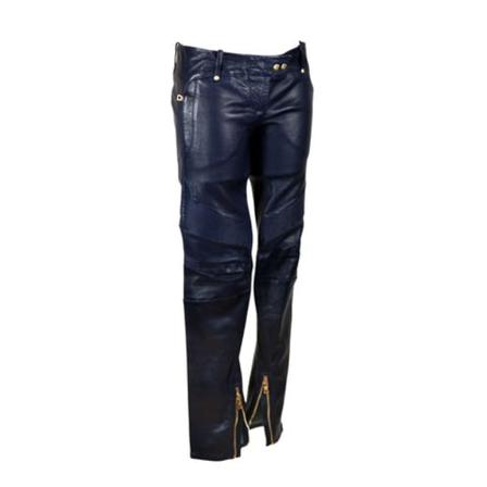 Balmain Pre-owned, Pre-owned Blue Fabric Balmain Pants Blauw, Dames, Maat:L,Cotton