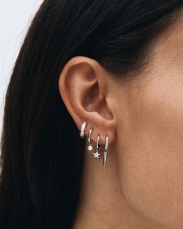 Edblad Peak One Hoops Sirius Steel Silverfärgad Smycken Tjej - Kids Brand Store