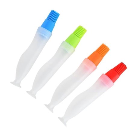 Silikone Olie Flaske Børste 4-delt Sæt Multifunktionel Bærbar Køkken BBQ Bage Kagebørste Til Hjemmebrug[YJD]