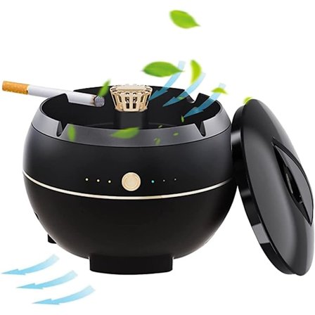Askebeger, intelligent anti-lukt elektronisk askebeger, elektrisk askebeger med 2