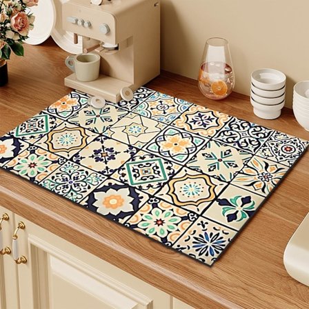 1 st Kaffemaskinmatta, 40x30cm Halkfri Diskmatta Avlopp, Absorberande Diskmatta Droppmatta för Kaffemaskin, Kök, Diskho