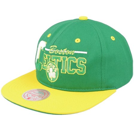 Mitchell & Ness - Boston Celtics Varsity Letter Green/Yellow Snapback Snapback Green Cap - NBA @ Hatstore