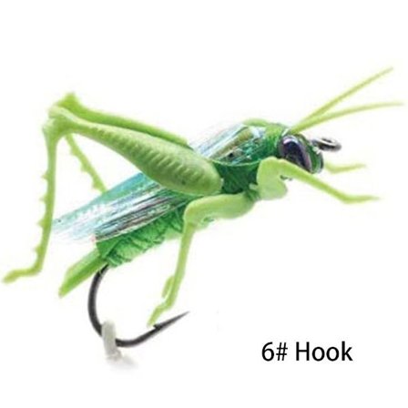 Insektsfiske lockar gräshoppa fiskebete GRÖN 6 6