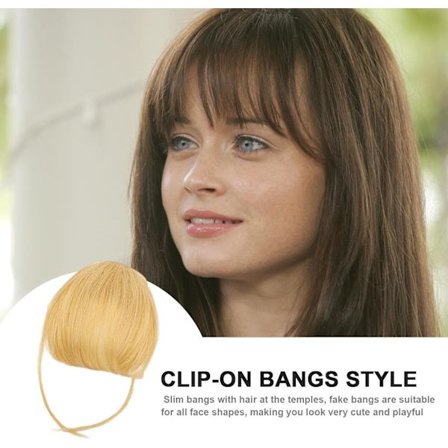 Clip-On Pandehår, Ægte Hår, Ægte Hår Extensions - Fransk Pandehår Air Bangs | Stilfulde Hår Extensions til Middage og Hverdagsbrug