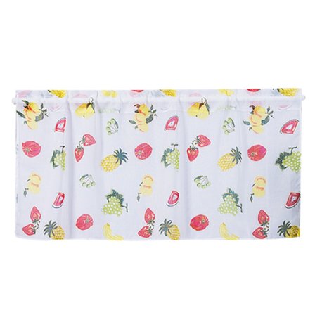 100x50cm Polyester Cartoon Fruit Mönster Tryck Kort Gardin Balkong Kök Gardin