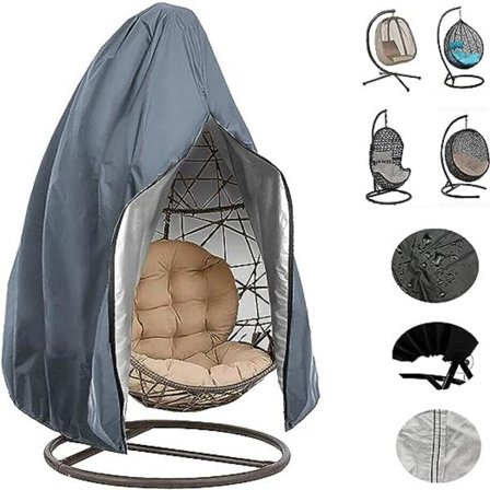 210D,190X115Cm,Patio Riippumaton Munan Tuolin Kansi Ulkona Rattaninen Pallo Tuoli Vedenpitävä Pölytiivis Puutarhakaluste Kansi Vetoketjulla