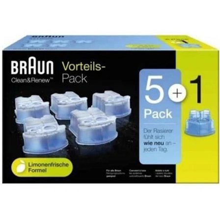 Braun Clean & Renew CCR Rengöringspatroner 5+1 Pack -AD9--JAN-,ta