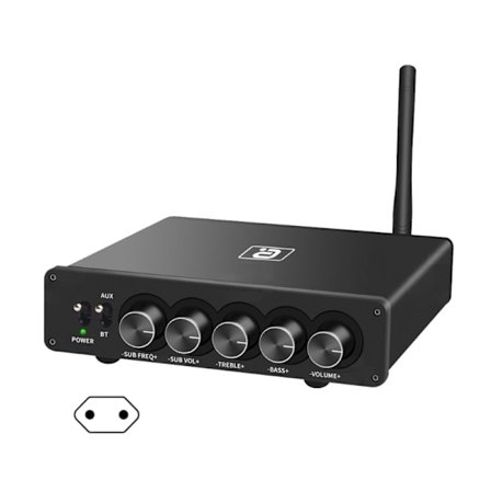 HF220 aptX Bluetooth5.1 Förstärkare TPA3116 2.1 Digital Ljudförstärkare 50Wx2+100W Aktiv Passiv Dubbel Basutgång