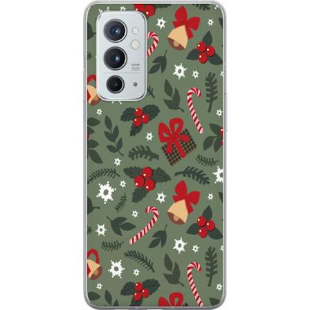 OnePlus 9RT 5G Genomskinligt Skal God Jul mönster