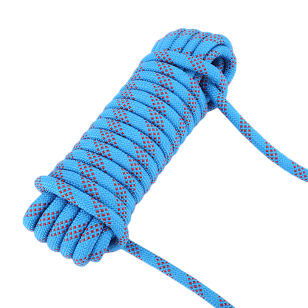 12mm Kraftig Paracord Fallskjermline med Karabinkrok Klatretau (Blå-10m)