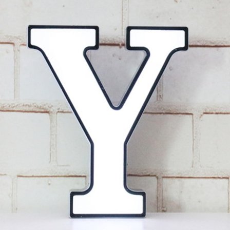 JUSTUP LED Marquee-bokstavlys - DIY Marquee-lys opp bokstavskilt 26 alfabet-skilt for bryllup, bursdag, fest, bardekorasjon (bokstav Y)