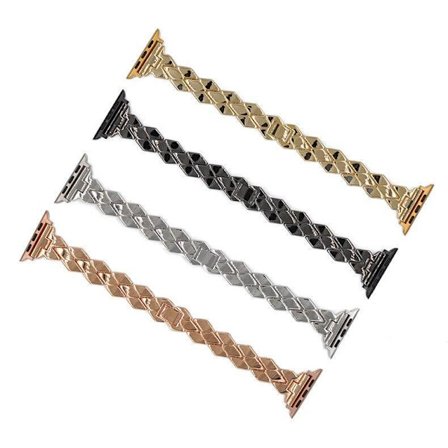 SKALO Metalarmbånd "Braided" Apple Watch Series 1-3 38mm - Vælg farve