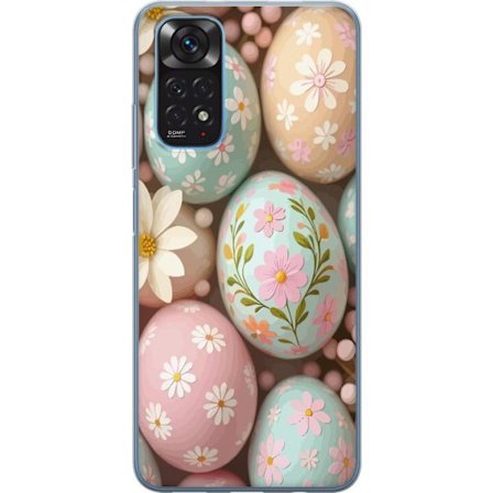 Kompatibelt Mobildeksel til Xiaomi Redmi Note 11 Pastellfargede påskeegg med håndmalte blomster og vårfølelse i en myk dekorativ sammensetning