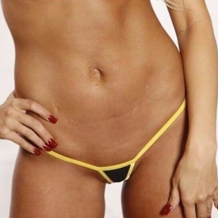 Kvinnors String Femme Sexiga Låga Midjetangor G-string Trosor Kalsonger Underkläder Thongs Underkläder Sömlösa Tangas Sex Clo Sex Dessa Svart-gul