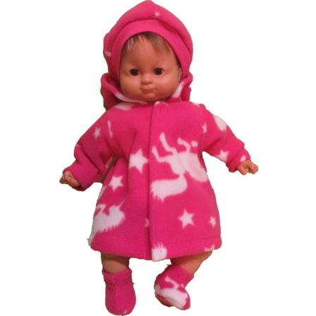 Cerisemönstrat Kappa-set Till Lillan Cerisemönstrad