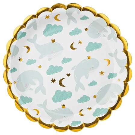 Val Baby Shower Pappersassiette 18cm 6-pack - Baby Shower Dekoration - Kalaslagret.se