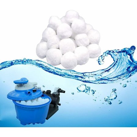 Filterbollar, 700g filterbollar kan ersätta 25kg kvartsfiltersand, fiberfiltermedia som används i simbassäng, sandfilter, vattenfiltrering.