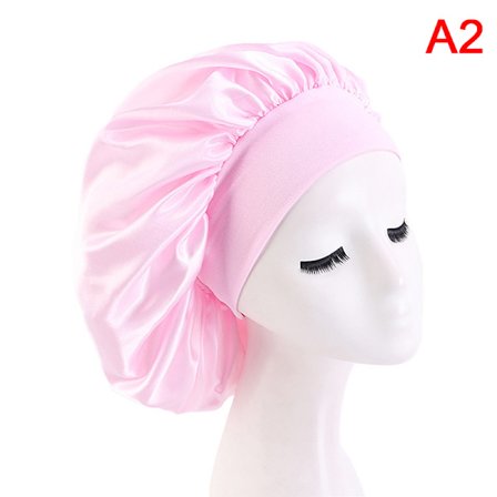 Fashion Big Size Satin Silk Bonnet Sleep Night Cap Head Cover B