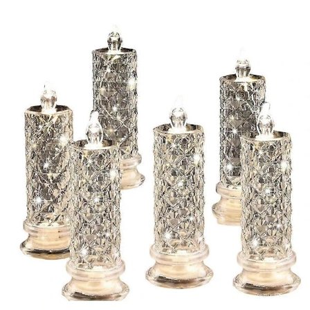 LED-lys, 4-pak batteridrevne lys med roseformet lysholder, romantiske flammeløse søjlelys til valentinsdag, frieri, årsdag