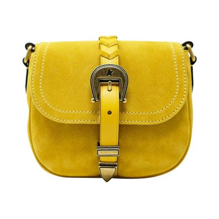 Golden Goose, Shoulder Bag Gwa 00136.A000368.20181 Geel, Dames, Maat:ONE Size,suede