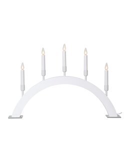 Adventsljusstake Vind av trä Vit - Jul - Star Trading