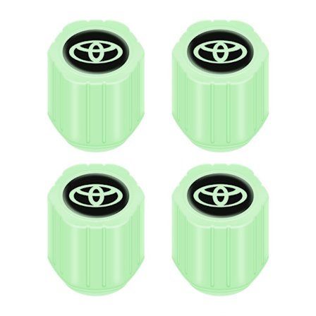 Glow vakuumdäckventilkåpa Fordon logotyp Motorcykel elektrisk cykelventilkärna kåpa Toyota Glow ventilkåpa (4 set)