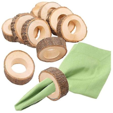 10 stk Tre Serviettringer Bryllup Fest Middag Dekorsett