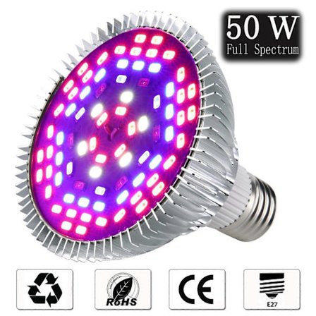 Fullspektrum LED plantelampe 50W E27 plantelampe fullspektrum plantelampe drivhus planting fylllys