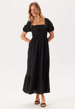 BUBBLEROOM Square Neck Cotton Maxi Dress Klær