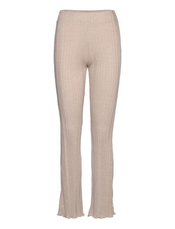 Irma Rib Trousers Beige Gina Tricot