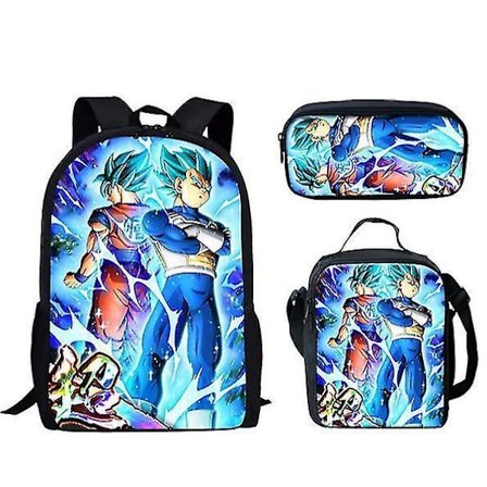 Dragon Ball Elementary School Theme School Bag 3-piece Set Computer Bag Messenger Bag Pencil Case