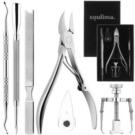 Pedicure Set for Ingrown Toenails / Pedicure for Nails - 6 Pieces Silver