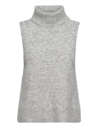 Vmkatie Sl Rollneck Vest Boo Vests Knitted Vests Grå Vero Moda