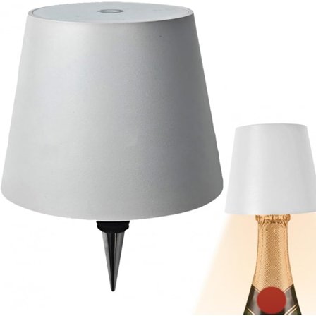 Trådløs flaskelampe, vinflaskelys, trinløs dæmpning genopladelig vin
