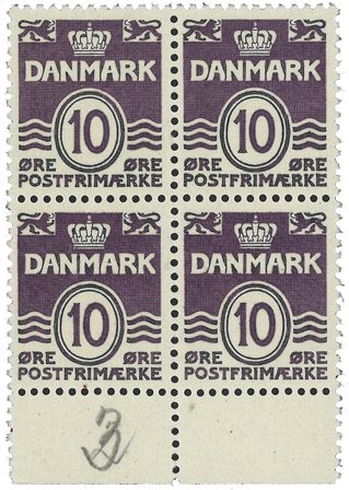 Danmark 1938 - AFA 248x i 4-blok - Postfrisk