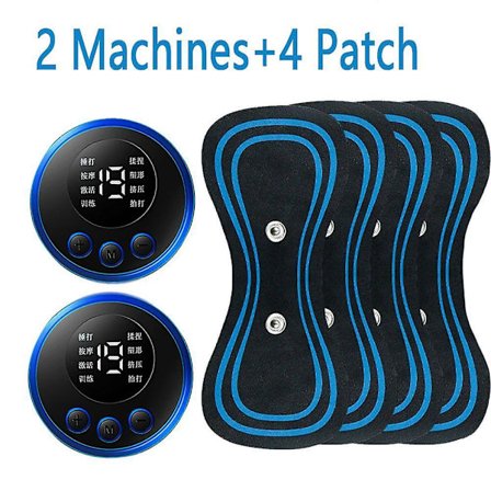 EMS Nakkemassageapparat Genopladelig Cervikal Massage Sticker Patch 8 Tilstande 19 Gear Pulserende Terapiinstrument Tens Muskelstimulator 