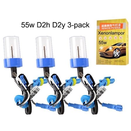 Xenon-lamput 55w D2y D2h 6000k 3-pakkaus HID nbb 225 alpha MultiColor