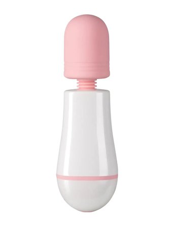 Baseks Baseks Rechargeable Pink Mini Magic Wand - White - ONE SIZE