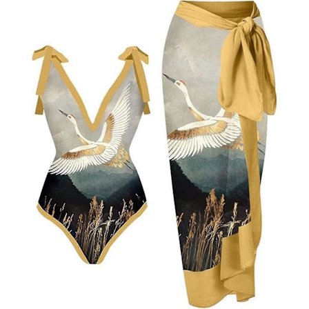 Dame Todelt Vintage Badedragt Mavekontrol Monokini Bikini 2-delt Badedragter Todelt Mavekontrol Tankini Sæt