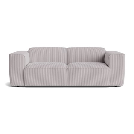 Aura Lysegrå 3 Personers Sofa - Komfortabel Sofa med Nozag fjedre - 221x100x73cm - Lysegrå Sofa, 3 Personers Sofa