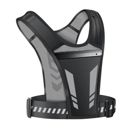 Löparväst med reflexdetaljer, justerbar passform och förvaring (D)