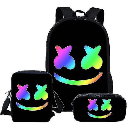 Dj Marshmello Skolväska 3 st/set Barn Skolväska Spel Barn Skolväska H SHznv