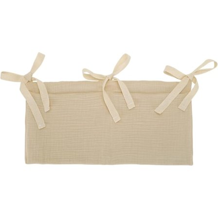 stk Baby Seng Oppbevaringspose, Hengende Oppbevaringspose, Oppbevaringspose med 2 Praktiske Lommer for Klær, Bleier og Leker, Sjarmerende Dekorasjon 