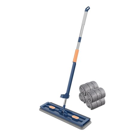 Roterbart huvud breddad platt mopp Arbetsbesparande städmopp för hem i vardagsrummet
